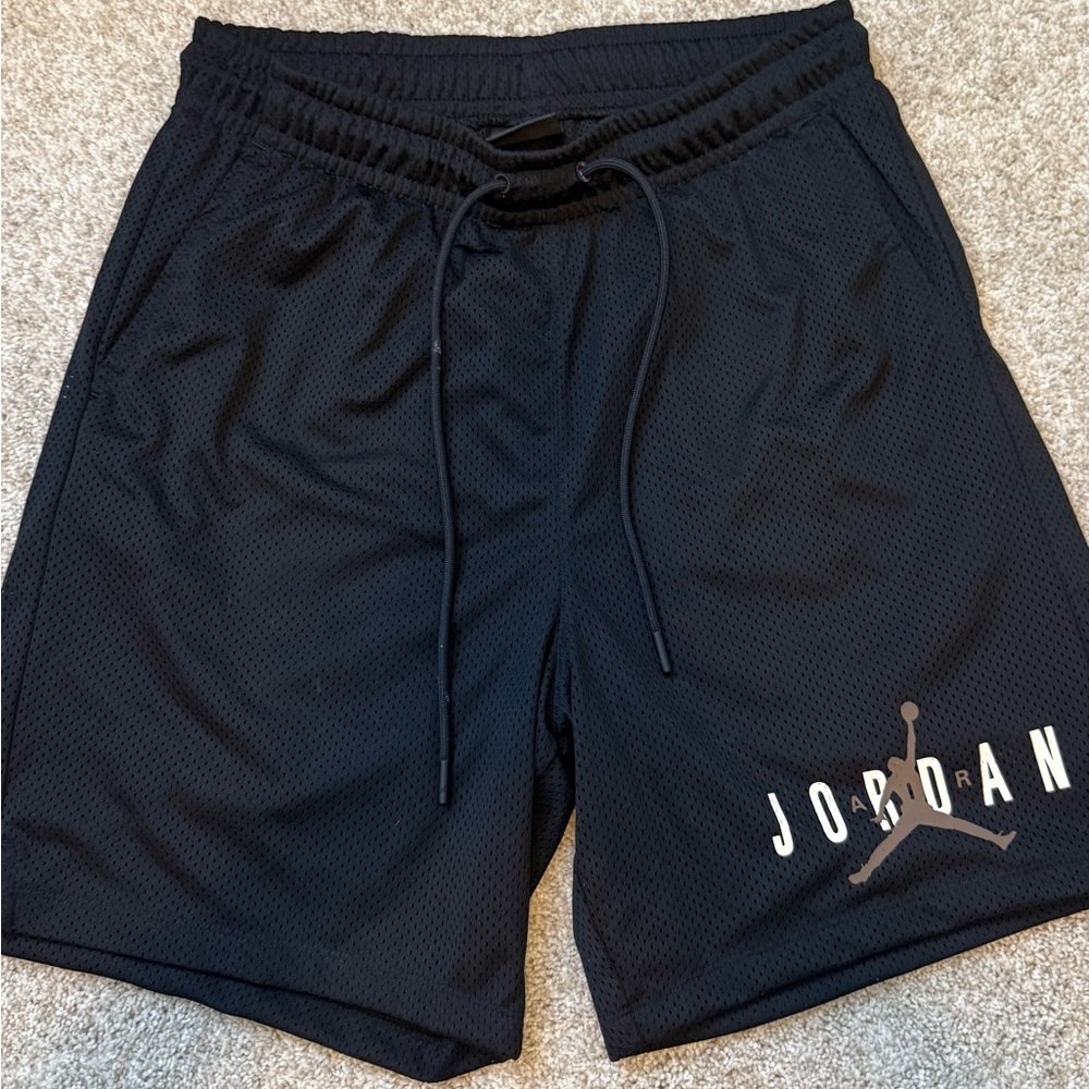 Jordan Black Mesh Athletic Shorts with Jumpman Logo